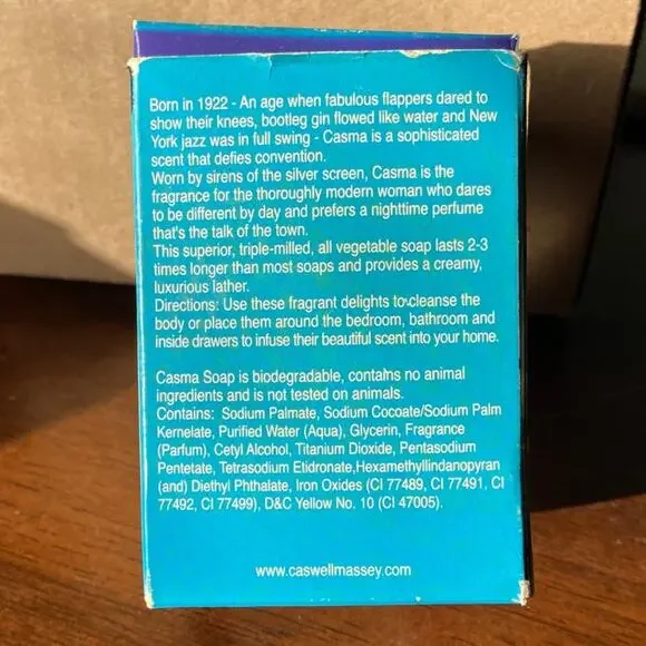 Vintage Caswell Massey Casma Luxury Bath Soap New Open Box 2 Sealed Cakes Bars - Picture 4 of 10